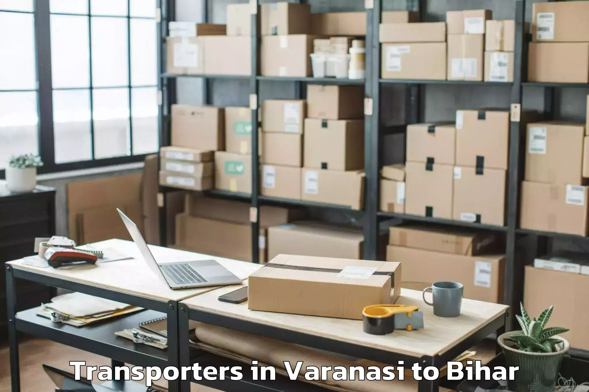 Book Varanasi to Lauriya Transporters